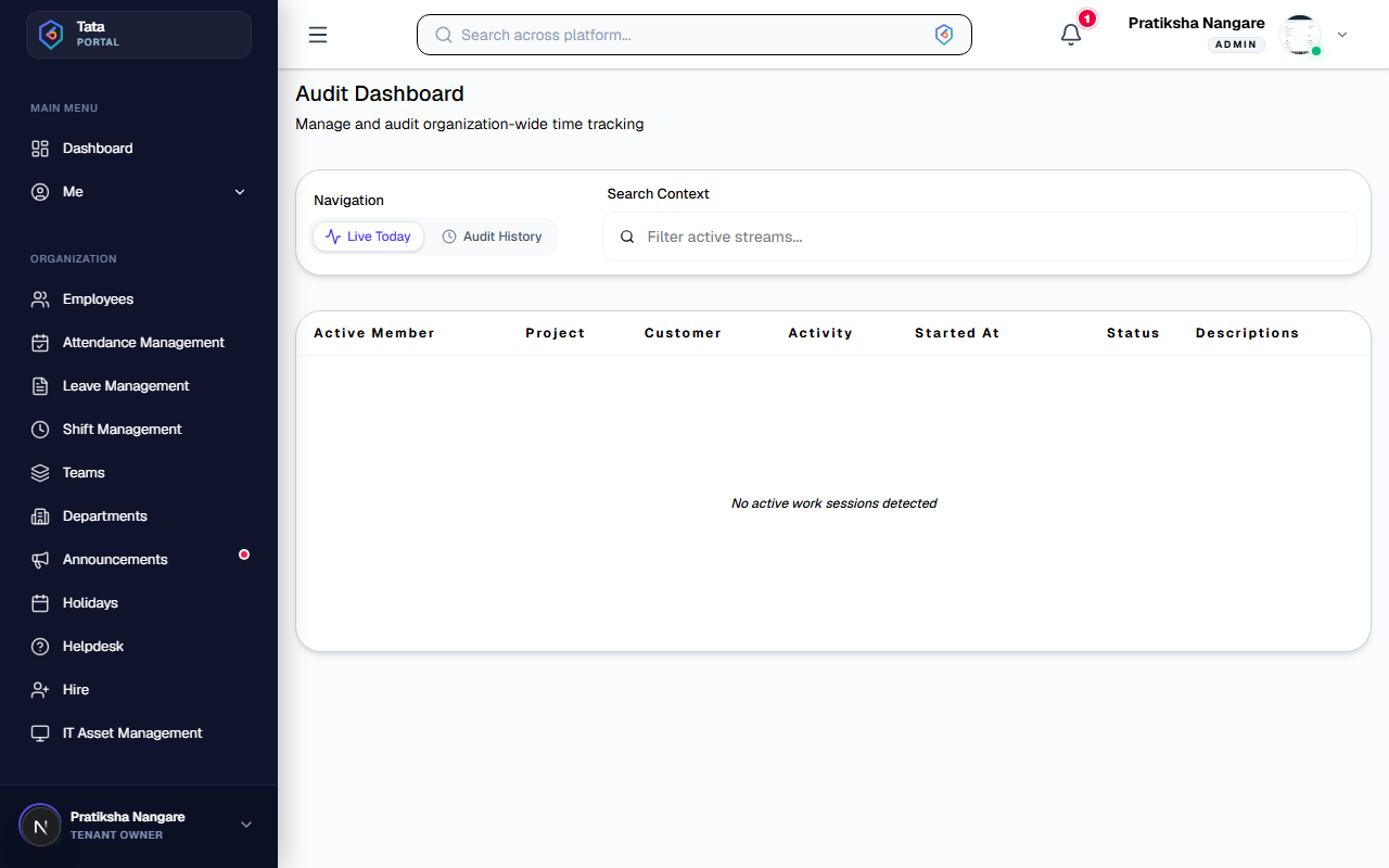 Project Timesheets Dashboard